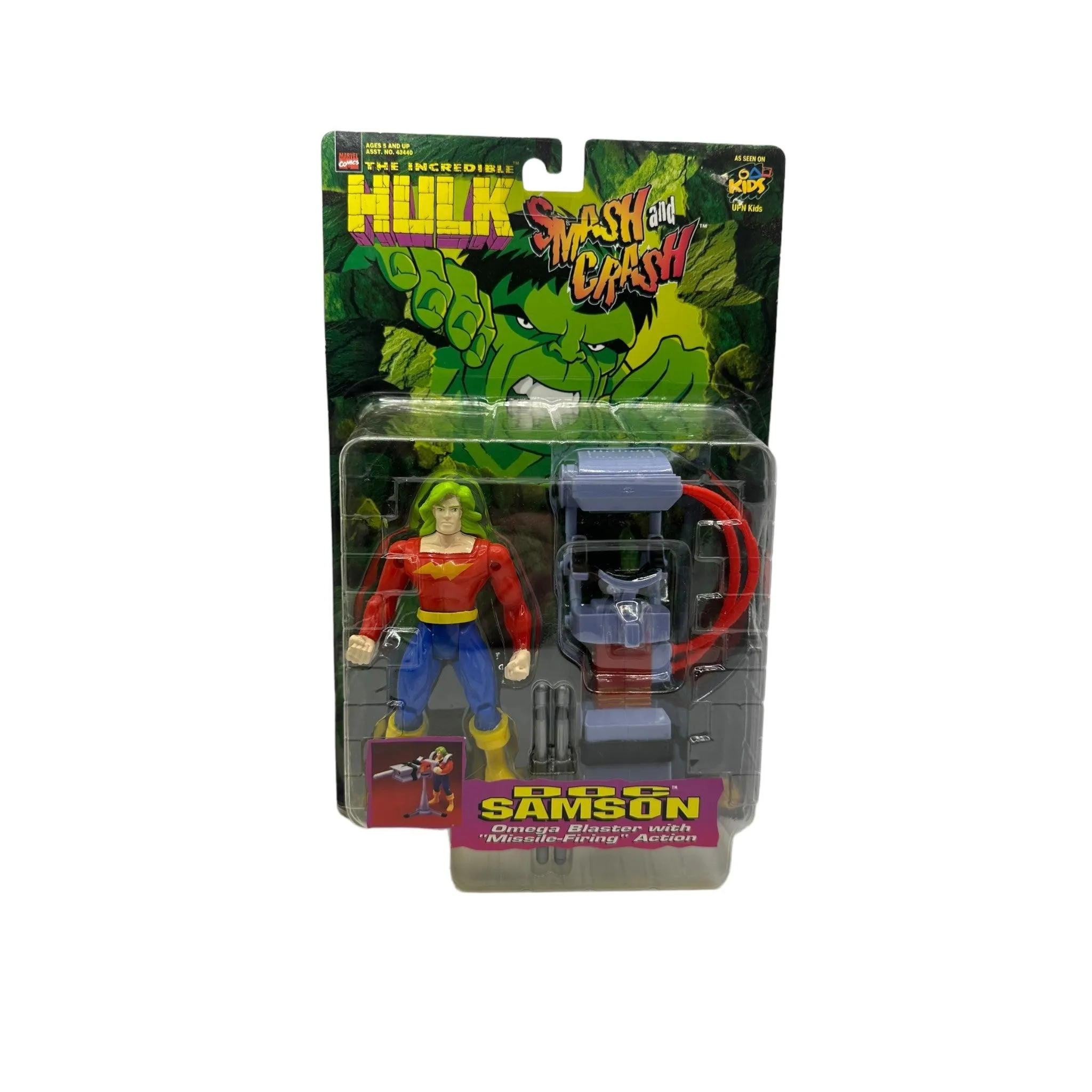 1997 TOYBIZ INCREDIBLE HULK SMASH & CRASH DOC SAMPSON AF