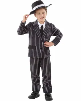 20s Little Pinstripe Gangster Boys Costume