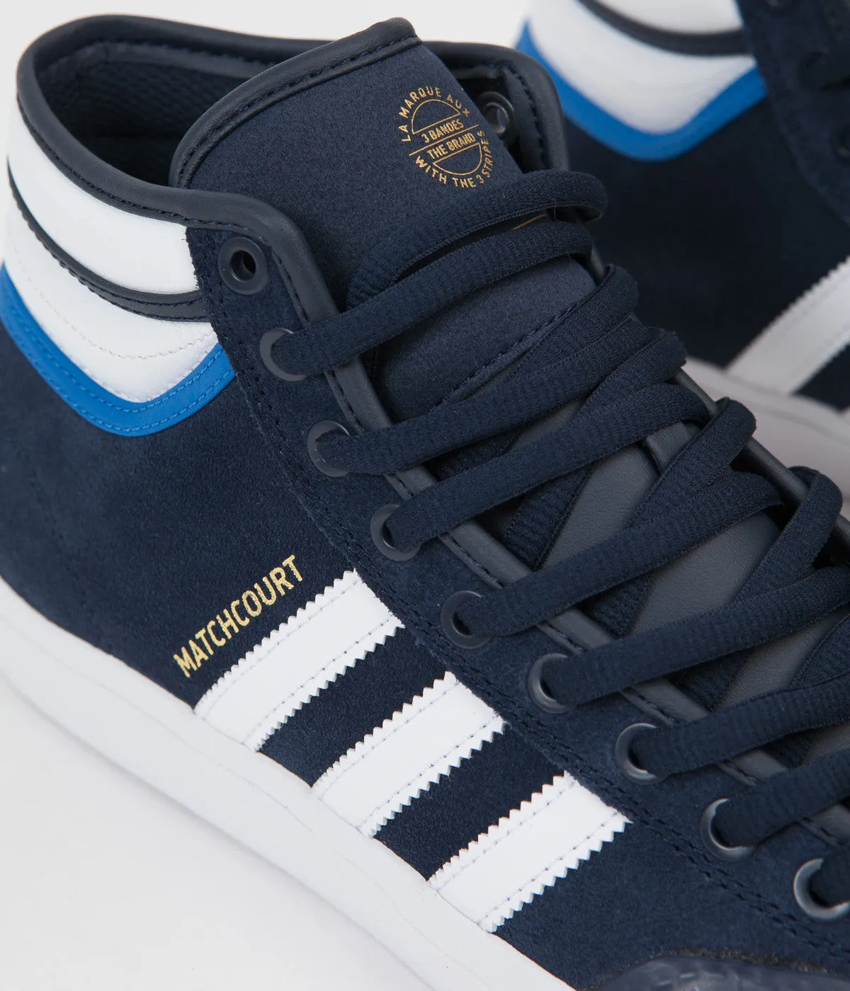 Adidas Matchcourt High RX2 Shoes - Collegiate Navy / White / Bluebird