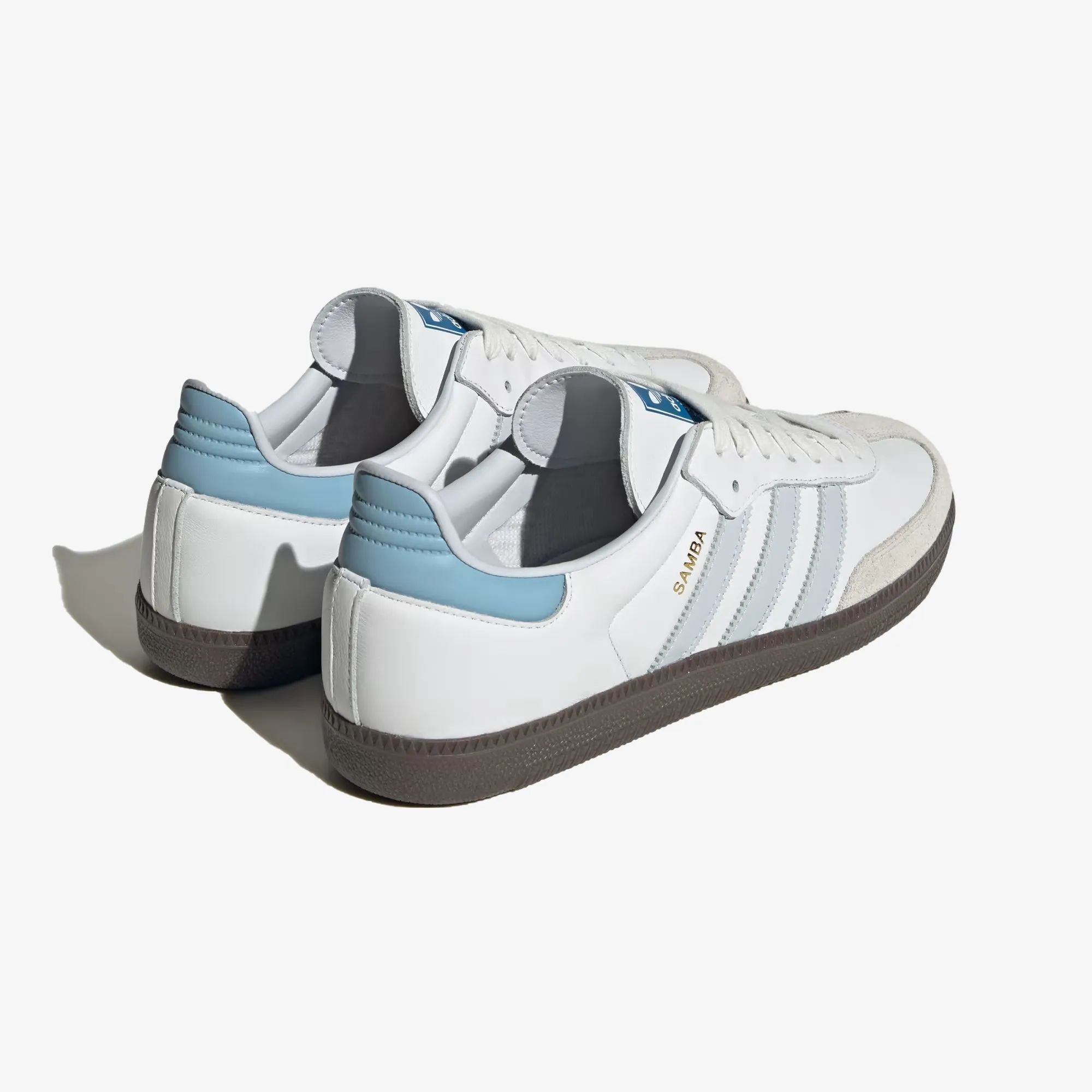 Adidas Originals | SAMBA OG  { CORE WHITE/HALO BLUE/GUM