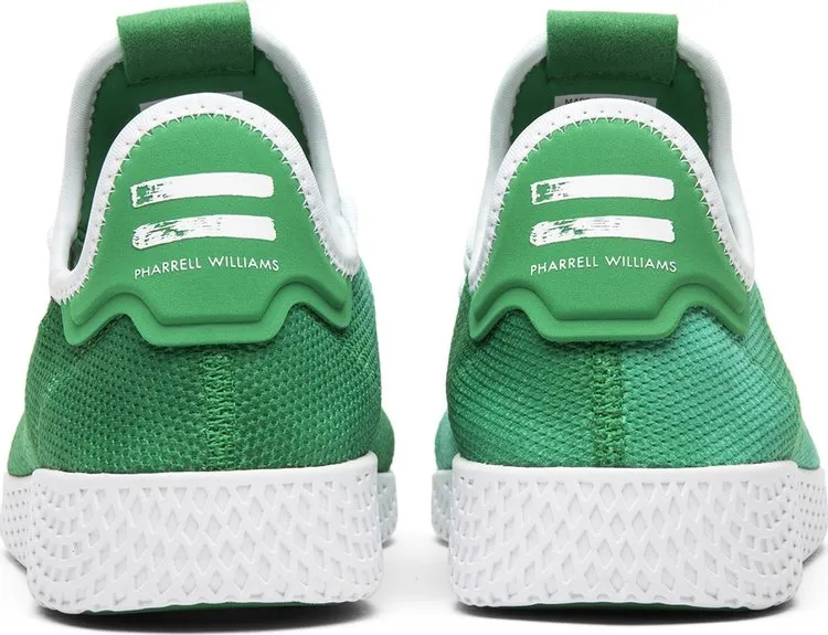 Adidas Pharrell x Tennis Hu Holi 'Bright Green' Sneakers, Green