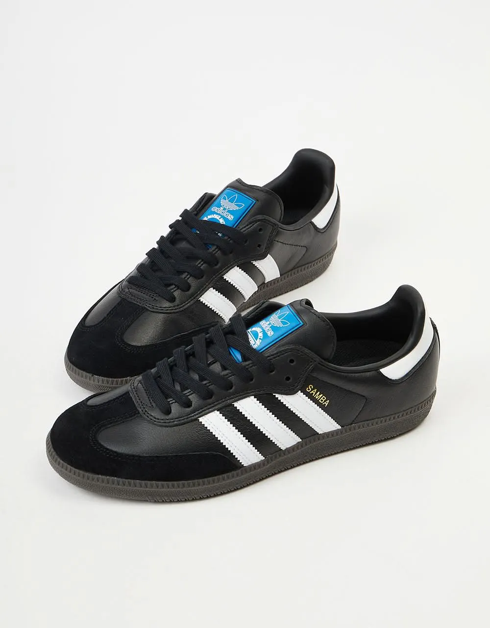 Adidas Samba ADV Skate Shoes - Black/White/Gold Metallic