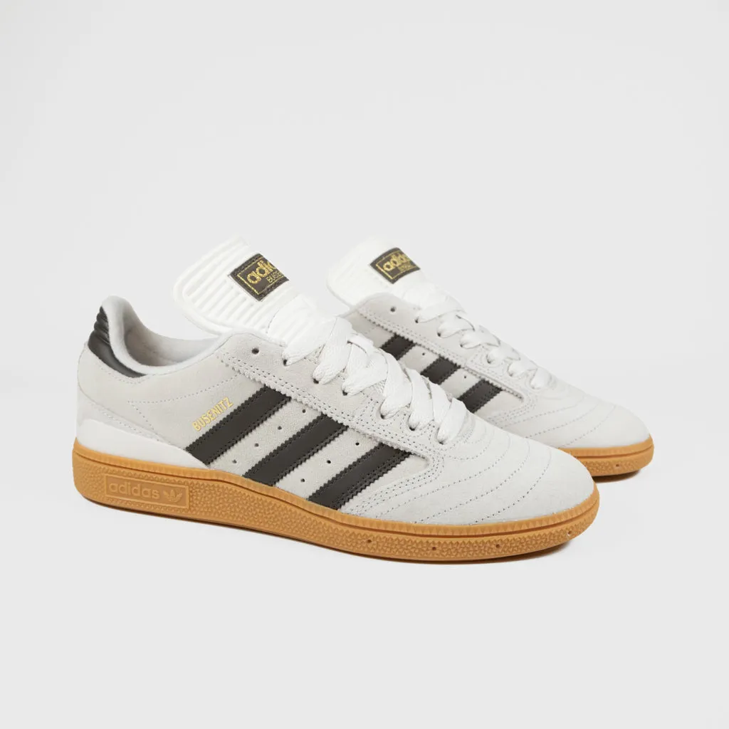 Adidas Skateboarding - Busenitz Shoes - Crystal White / Shadow Olive / Gum 3