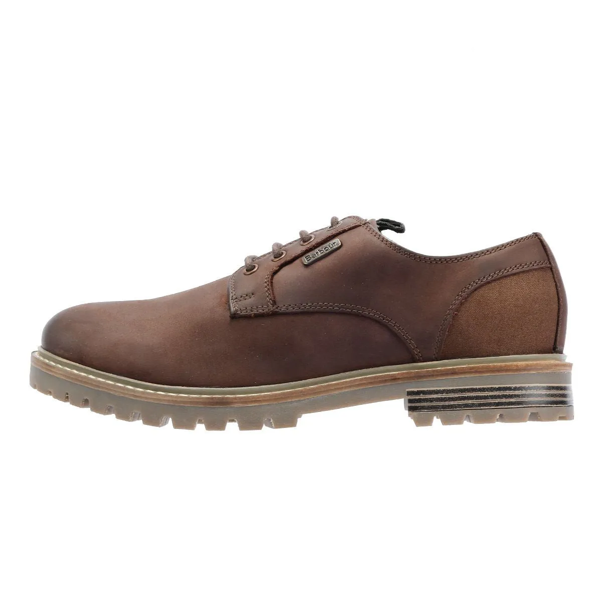 Barbour Sandstone Leather Men's Chocolate Lace-Up Shoes