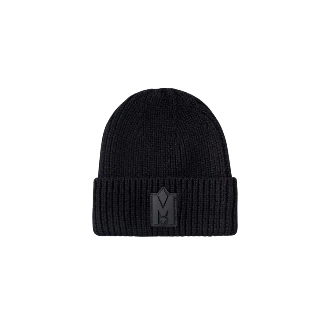 Black Adults Cuffed Logo Hat