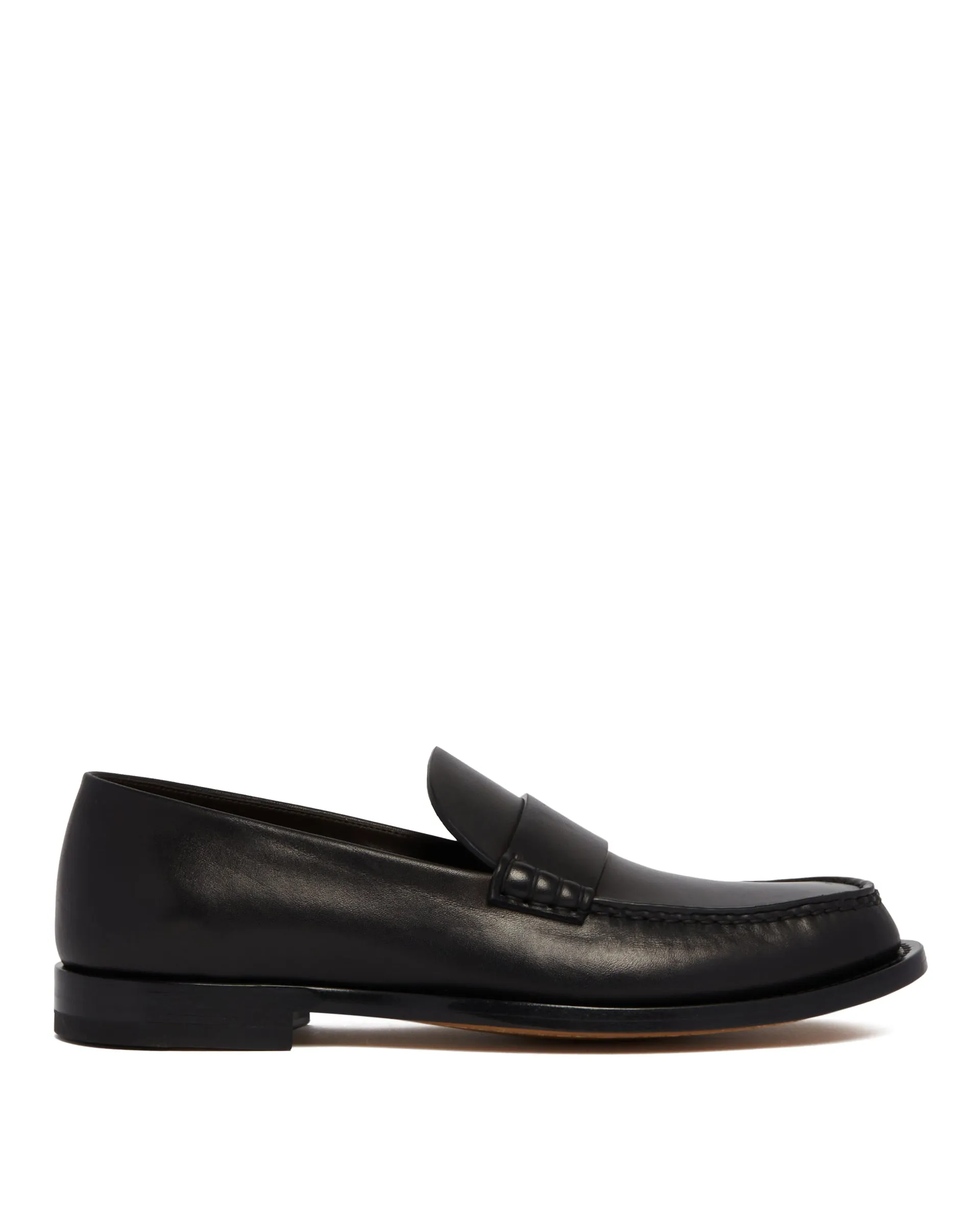 Black Novus Leather Loafers