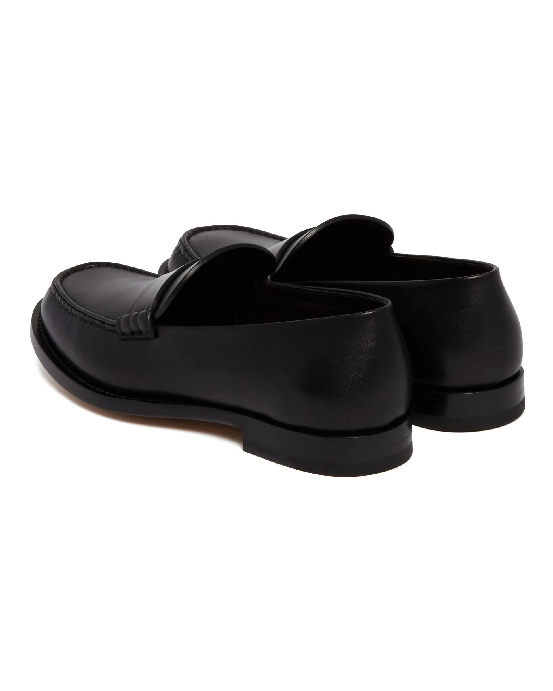 Black Novus Leather Loafers