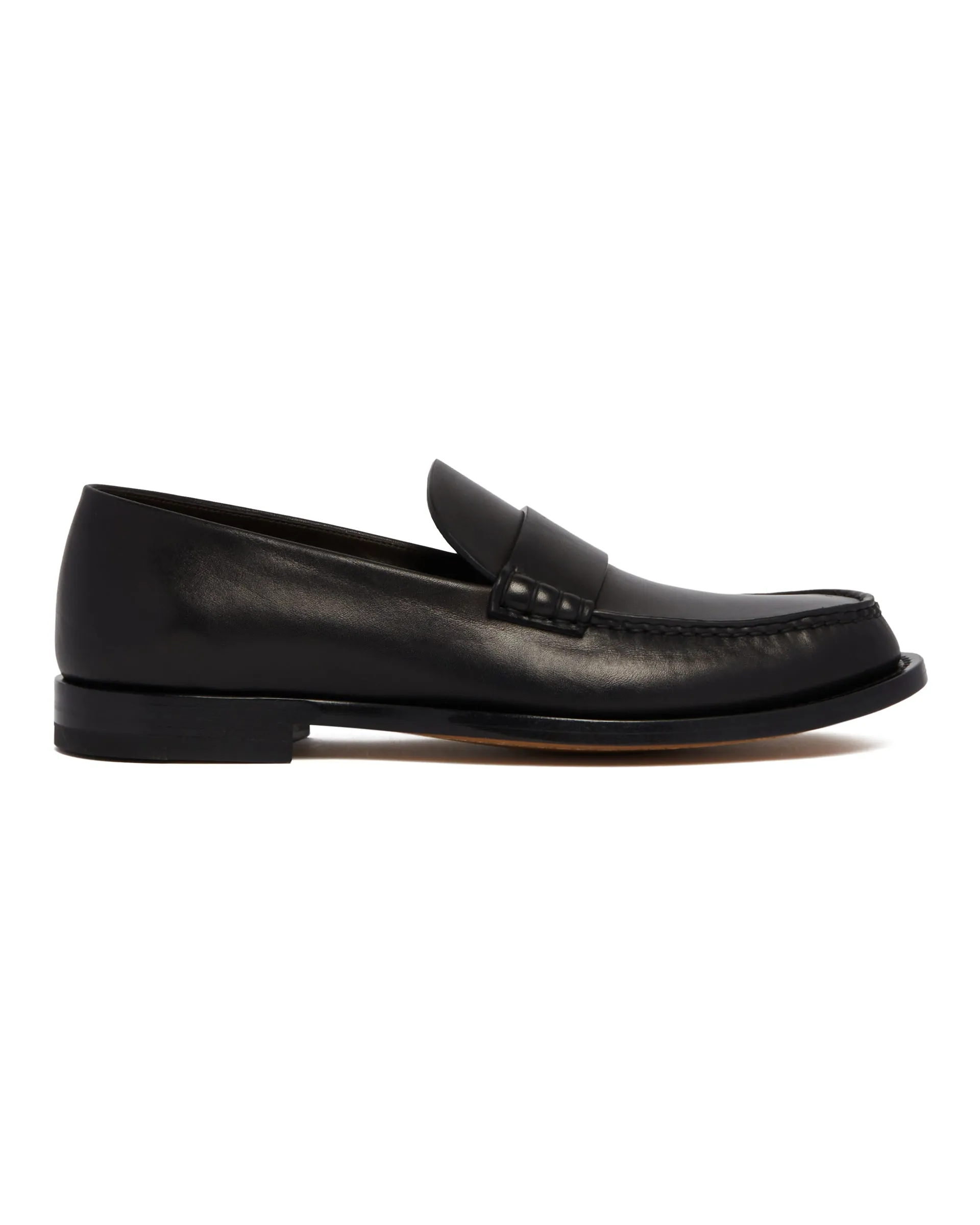 Black Novus Leather Loafers