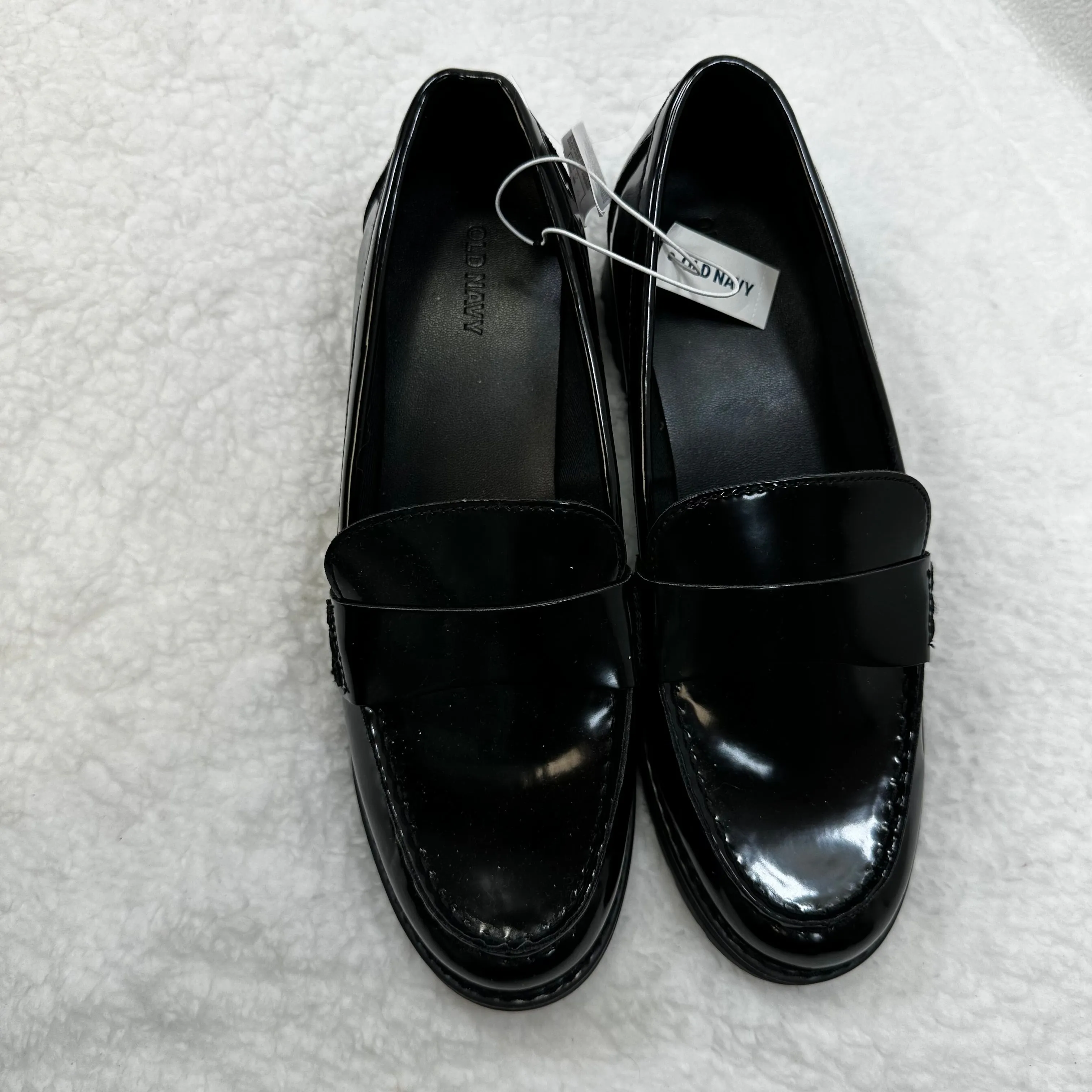 Black Shoes Flats Loafer Oxford Old Navy O, Size 10