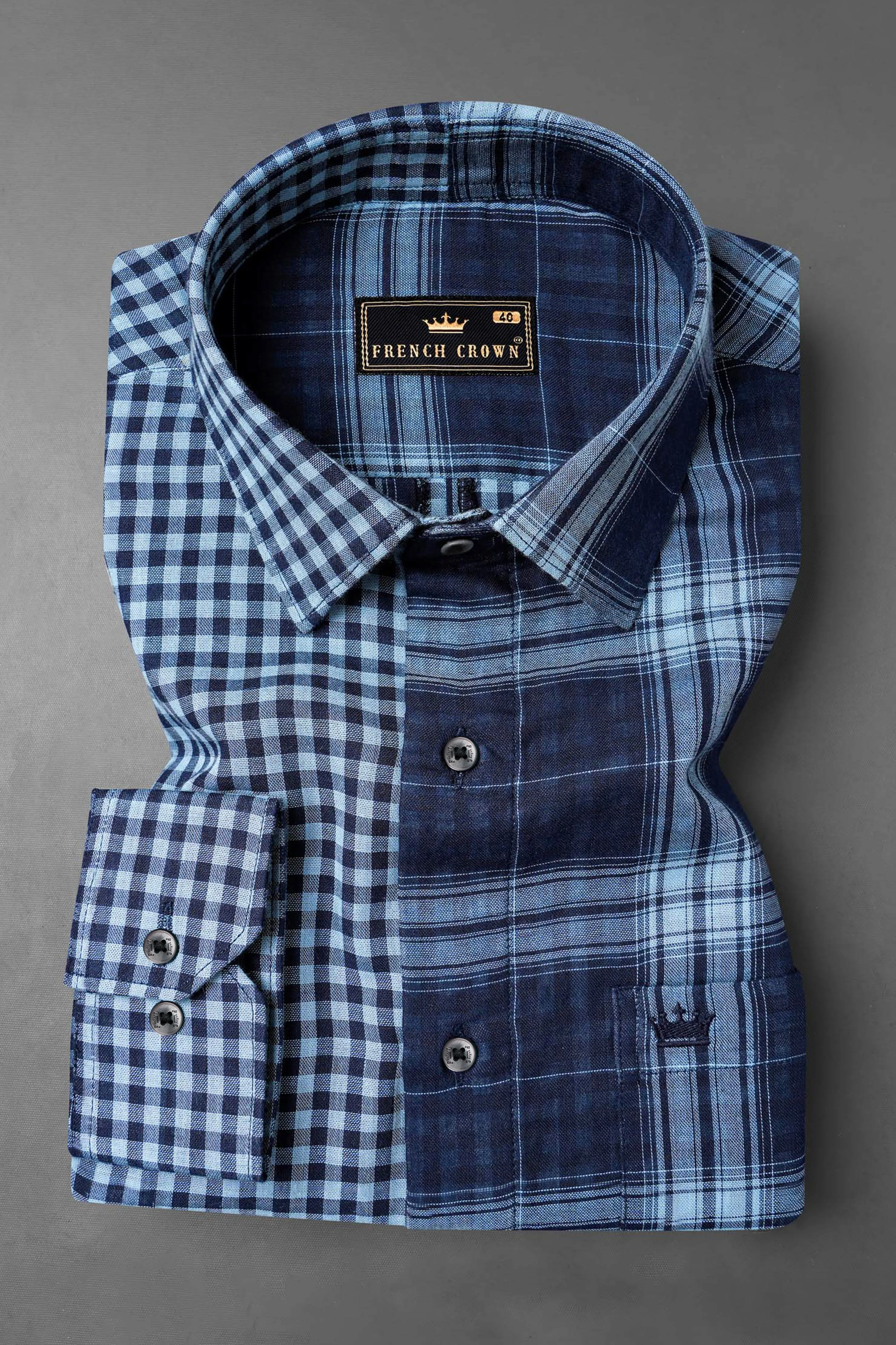 Blue Zodiac and Pigeon Post Blue Royal Oxford Designer Shirt