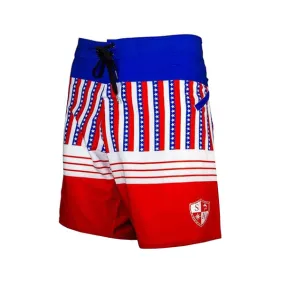 Board Shorts | Stars & Stripes | Silver SA Shield