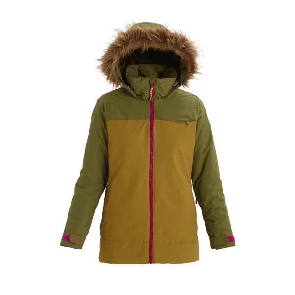 Burton - Women's Lelah Snowboard Jacket - Martini Olive/Evilo SALE