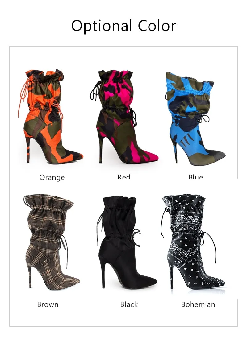 Camouflage Ankle Boots