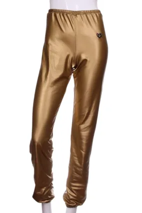 Champagne Gold Baggy Warm Up Pants