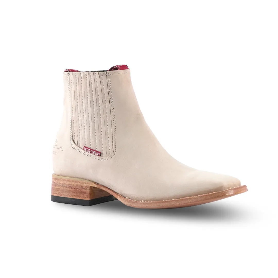 Chelsea Boot Square Toe Nobuck Perla E1200