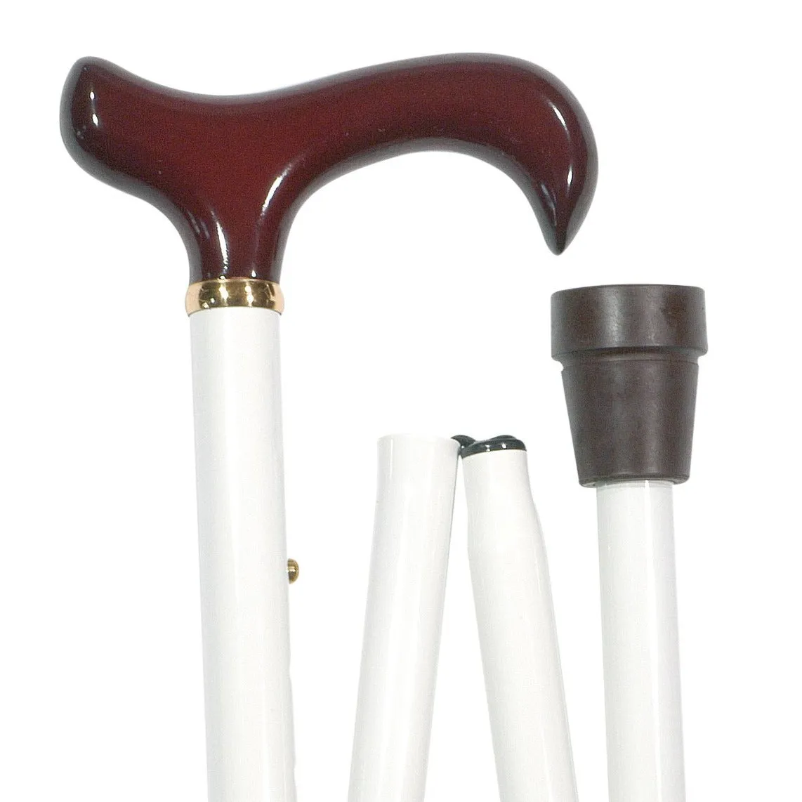 Classic Canes Folding White Derby Cane