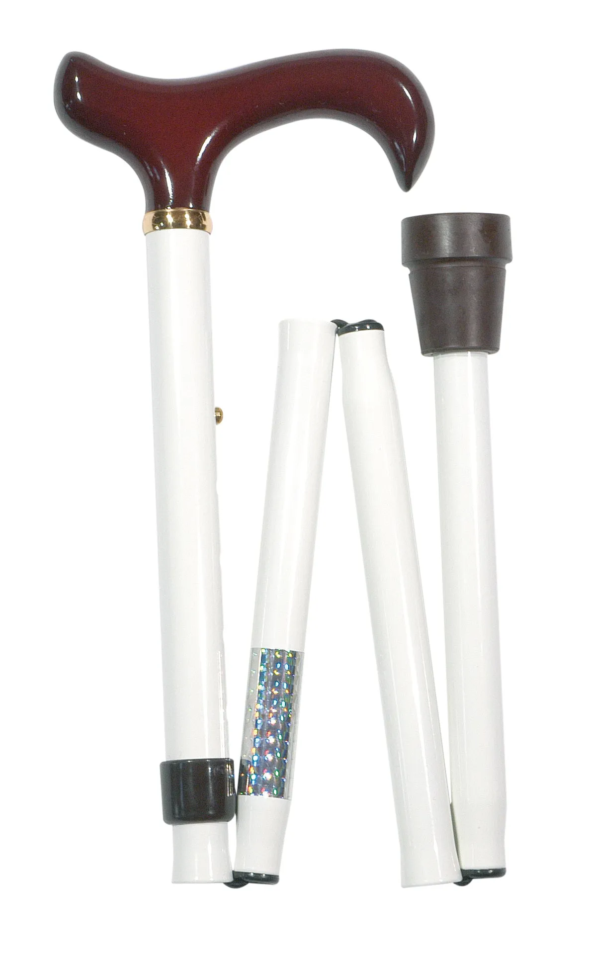 Classic Canes Folding White Derby Cane