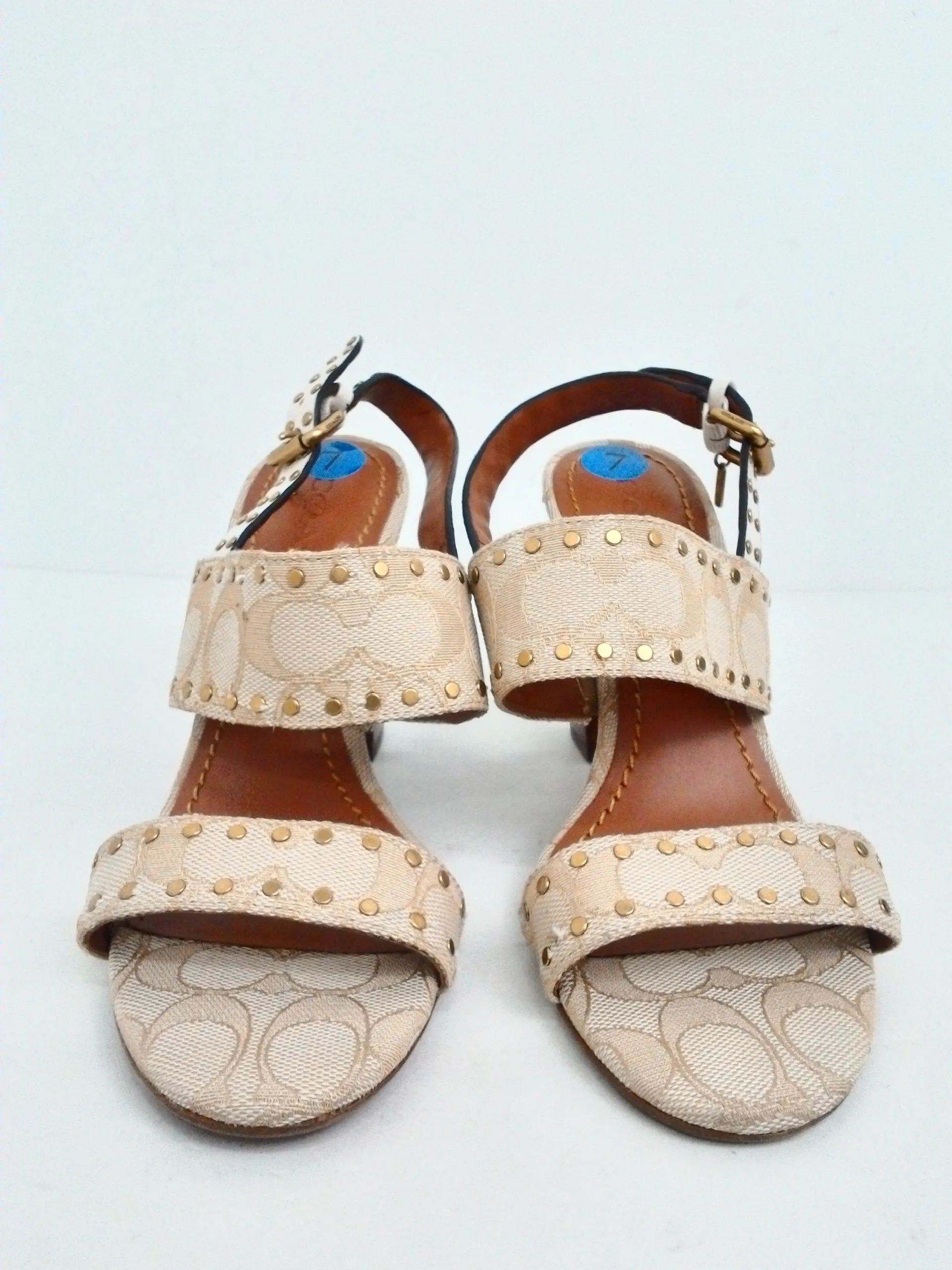 Coach Women's Brown Heeled Sandals Size 7 B