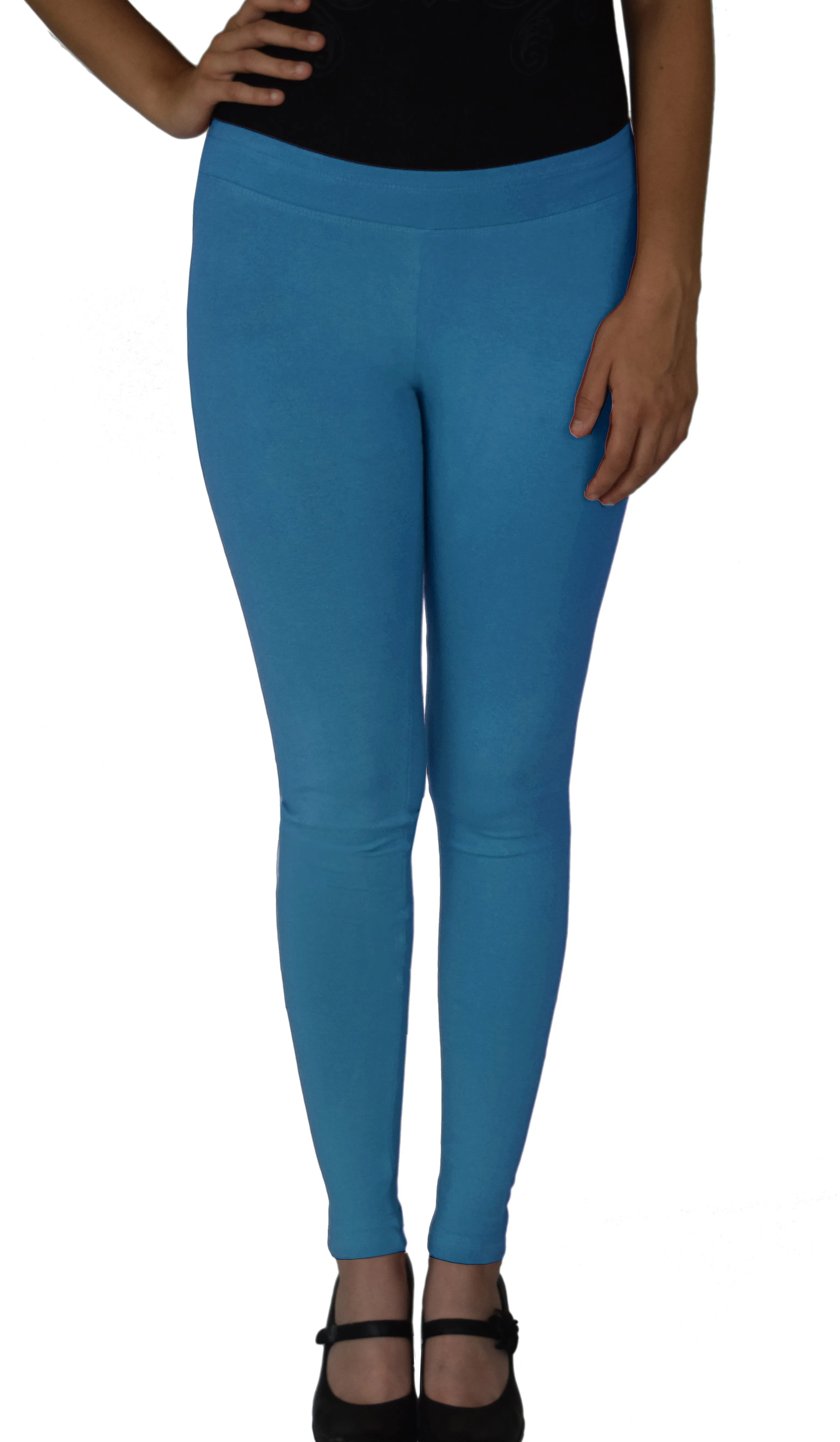 Cotton Spandex, Stretchable, 28in Inseam Regular Length Full Leggings