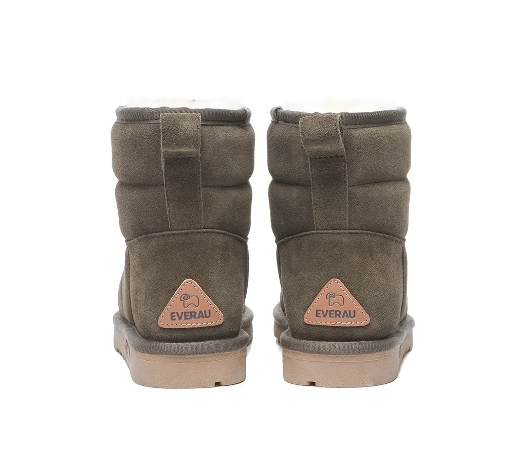 EVERAU® UGG Boots Sheepskin Wool Mini Puffer