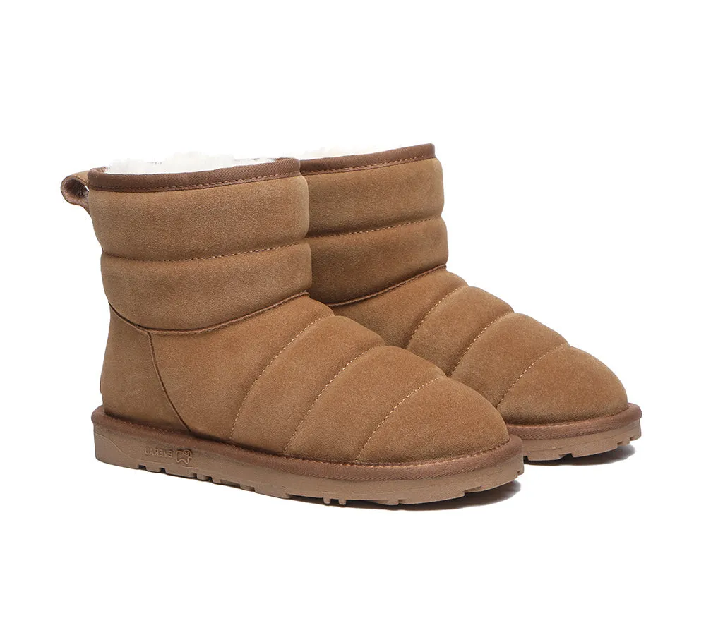 EVERAU® UGG Boots Sheepskin Wool Mini Puffer