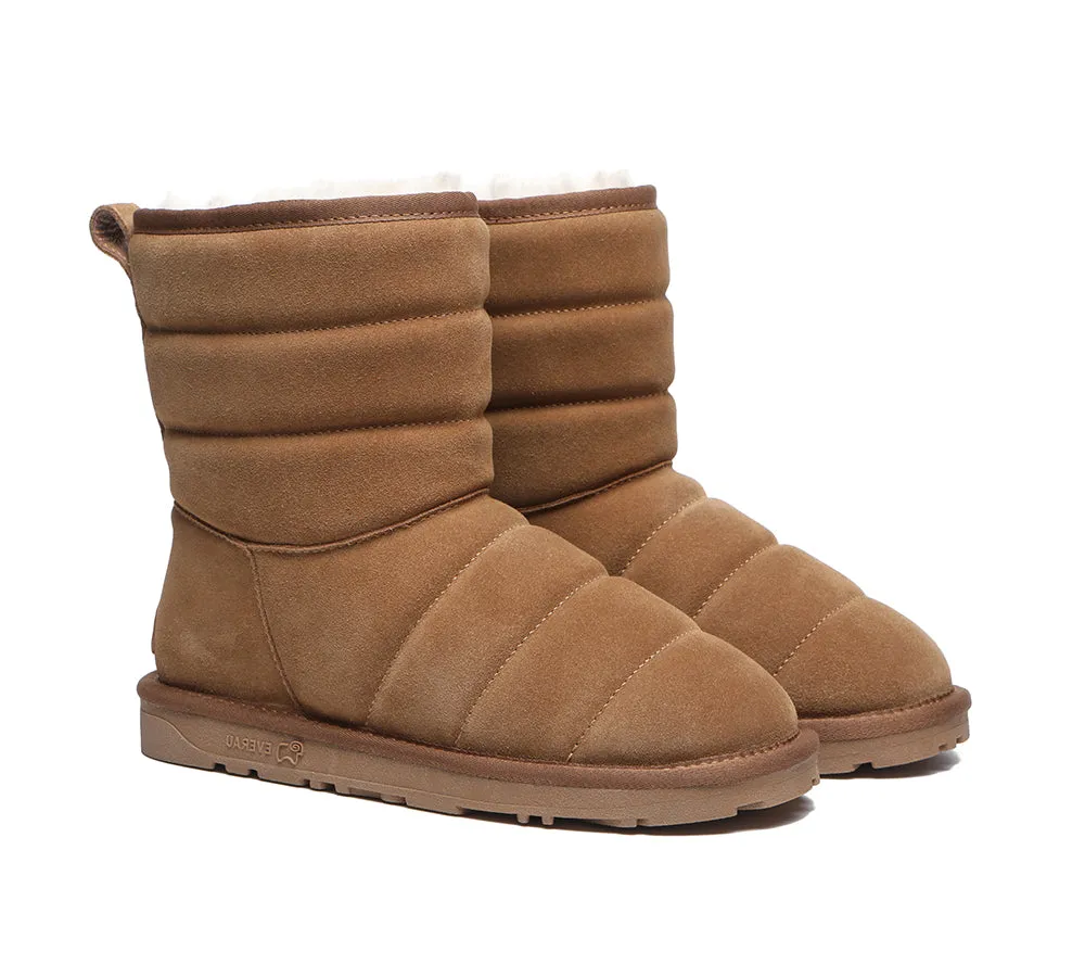 EVERAU® UGG Boots Sheepskin Wool Short Puffer