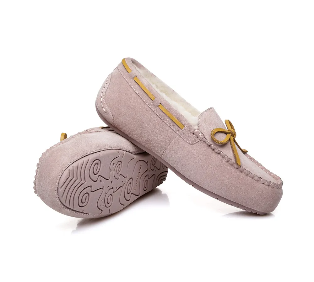 EVERAU® UGG Women Sheepskin Wool Bow Casual Miracle Moccasins