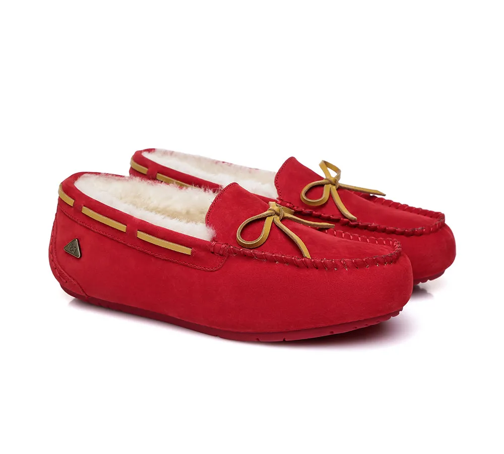 EVERAU® UGG Women Sheepskin Wool Bow Casual Miracle Moccasins