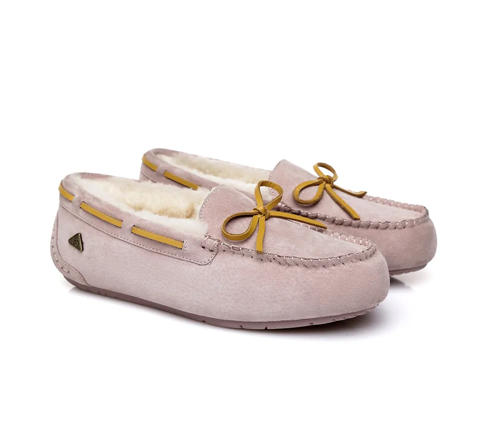 EVERAU® UGG Women Sheepskin Wool Bow Casual Miracle Moccasins