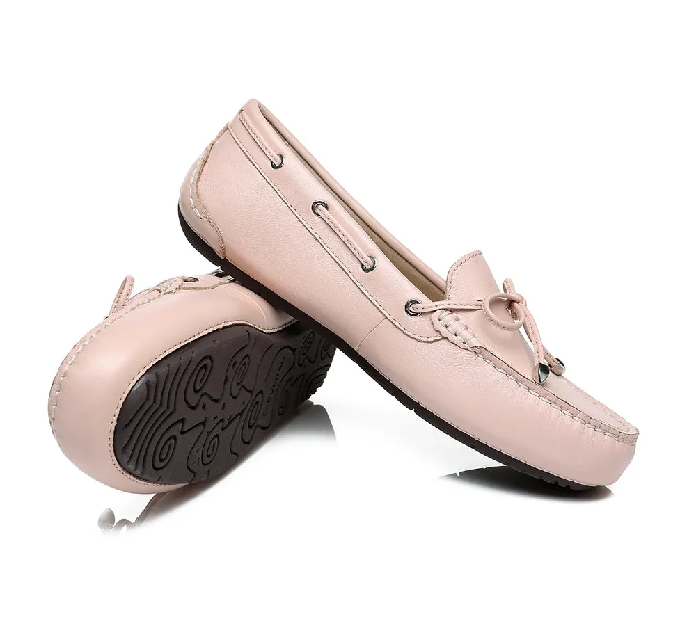 EVERAU® Women Leather Bow Casual Summer Moccasin Frida