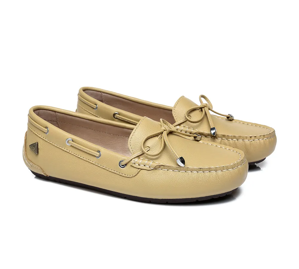 EVERAU® Women Leather Bow Casual Summer Moccasin Frida