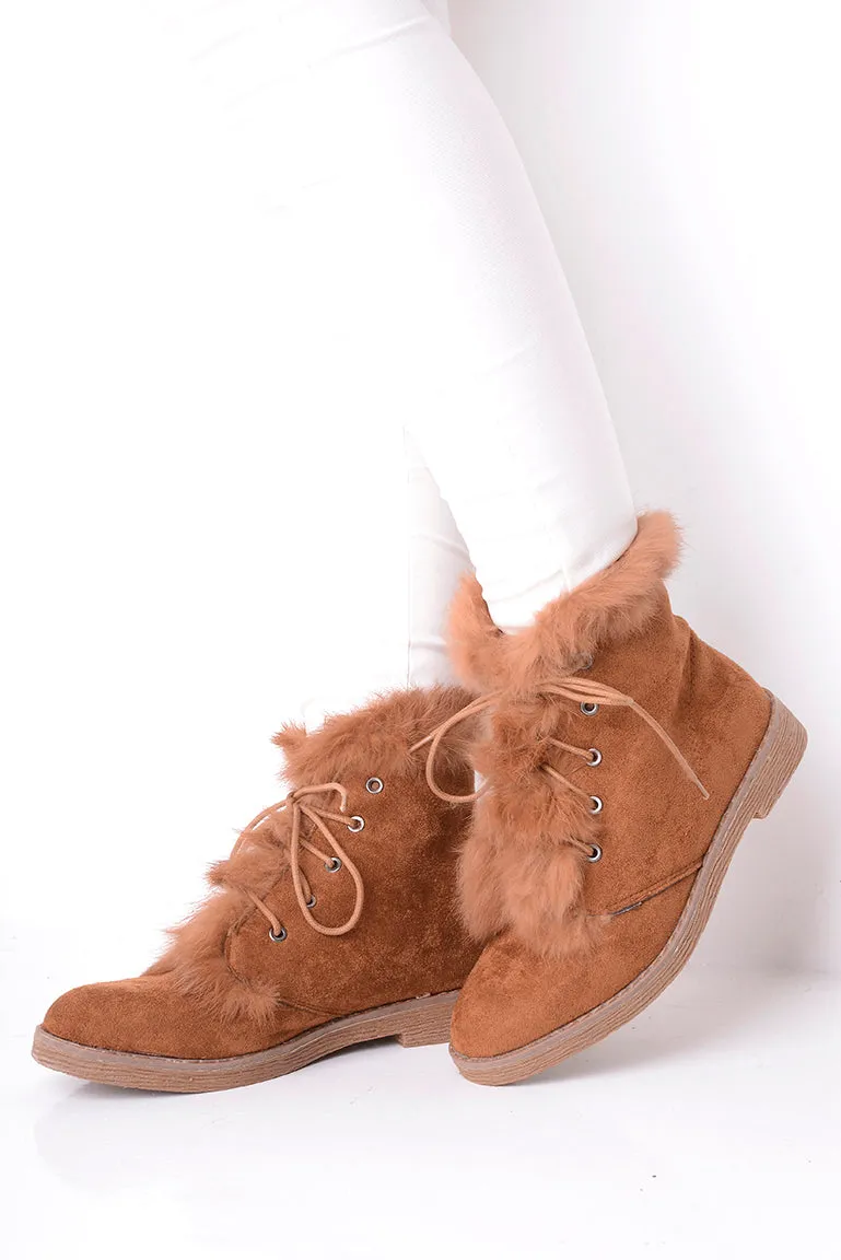 Faux Fur Chelsea Boots