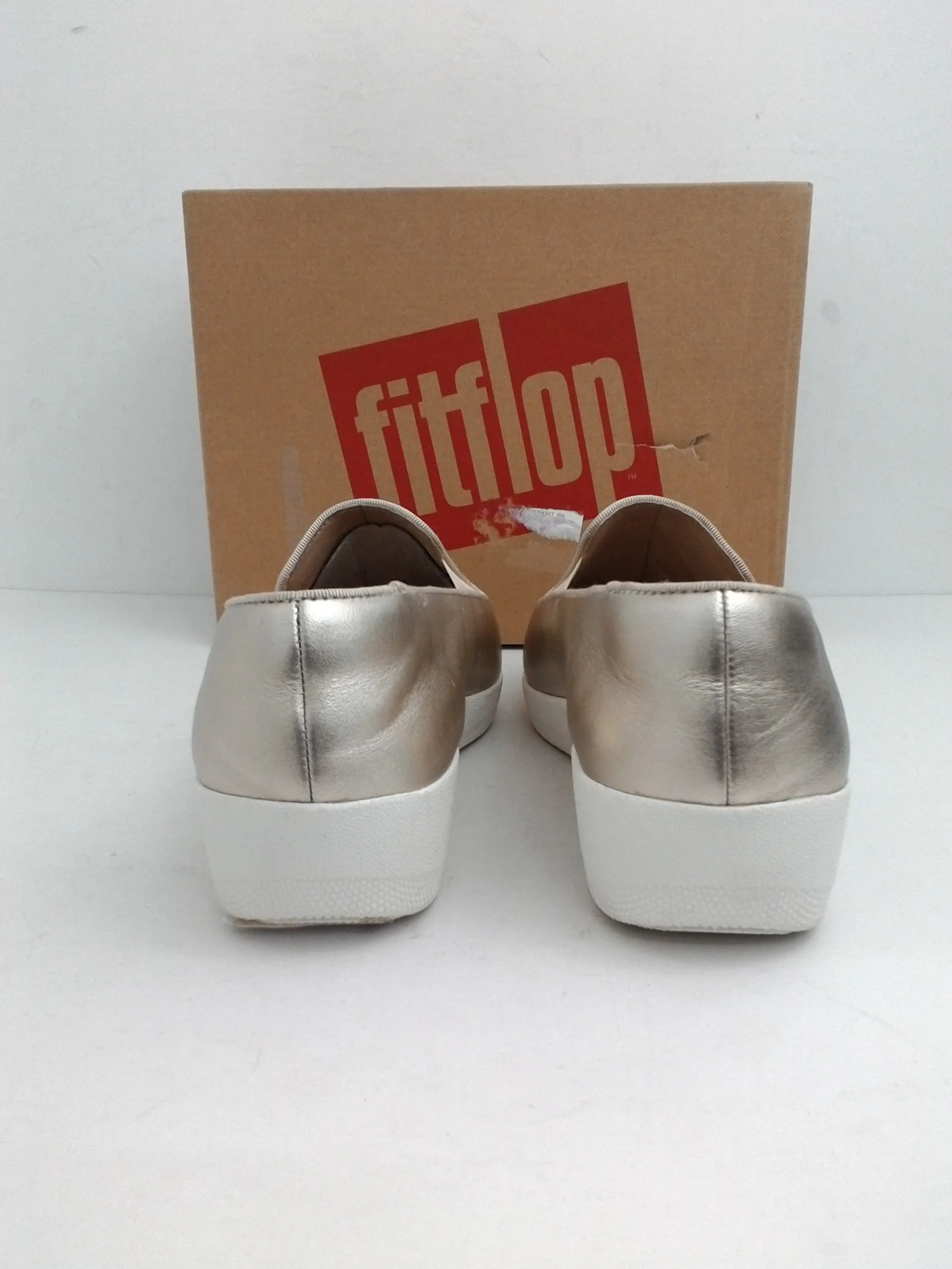 Fitflop Women's Superskate Pale Gold Leather Loafers Size 7, 8, 9