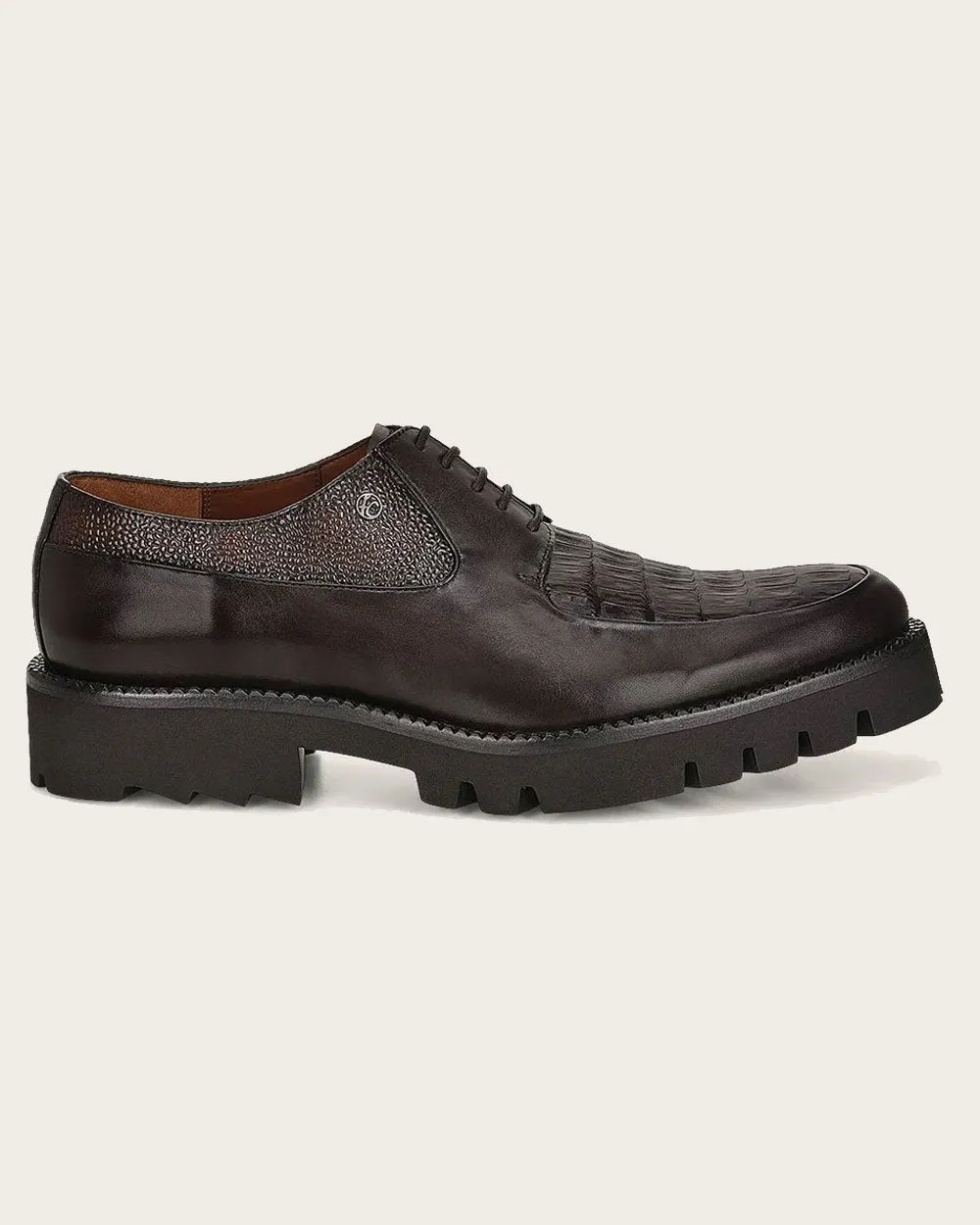 Formal brown exotic shoe