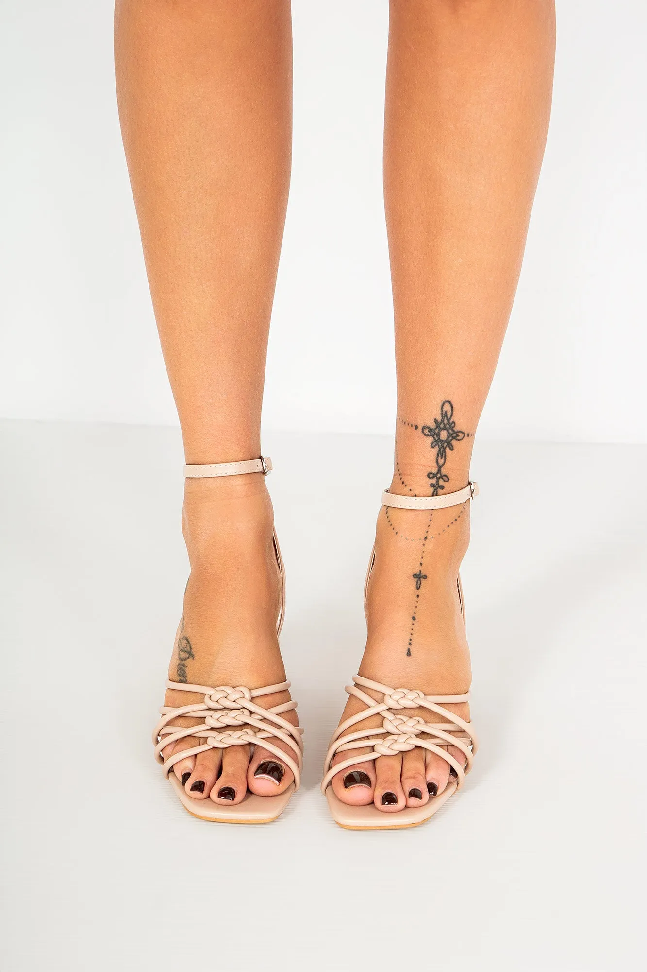 Hayleigh Stone Knotted Block Heels