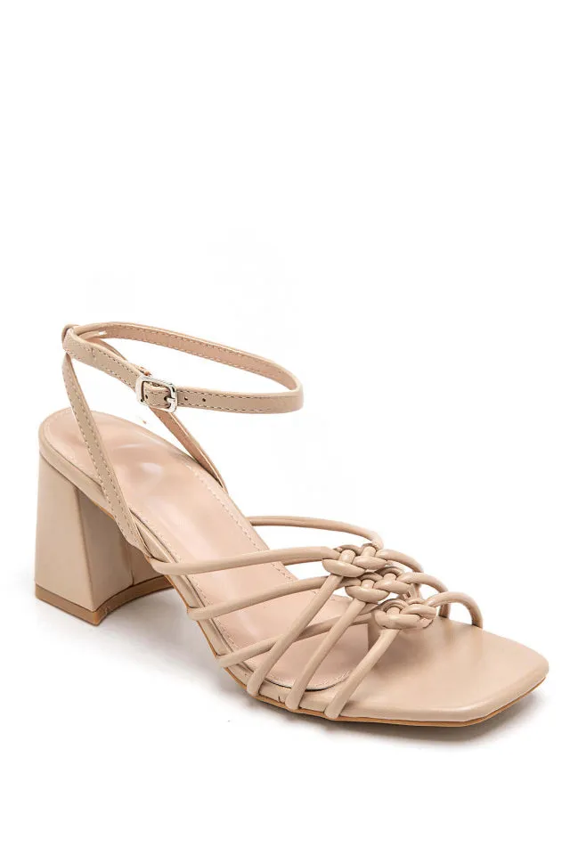 Hayleigh Stone Knotted Block Heels