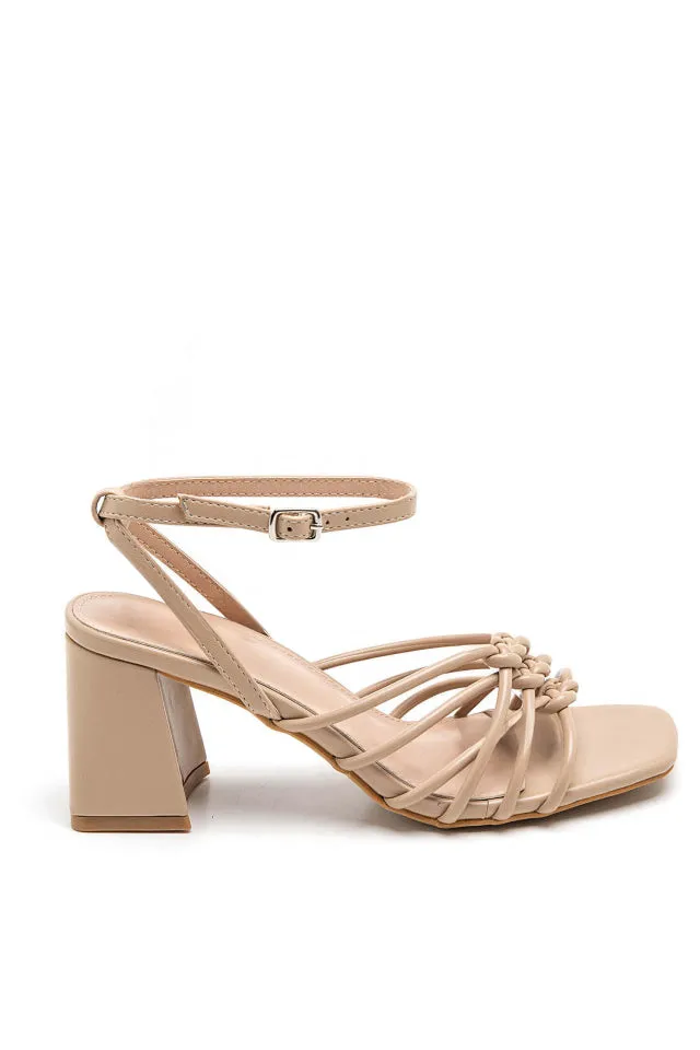 Hayleigh Stone Knotted Block Heels