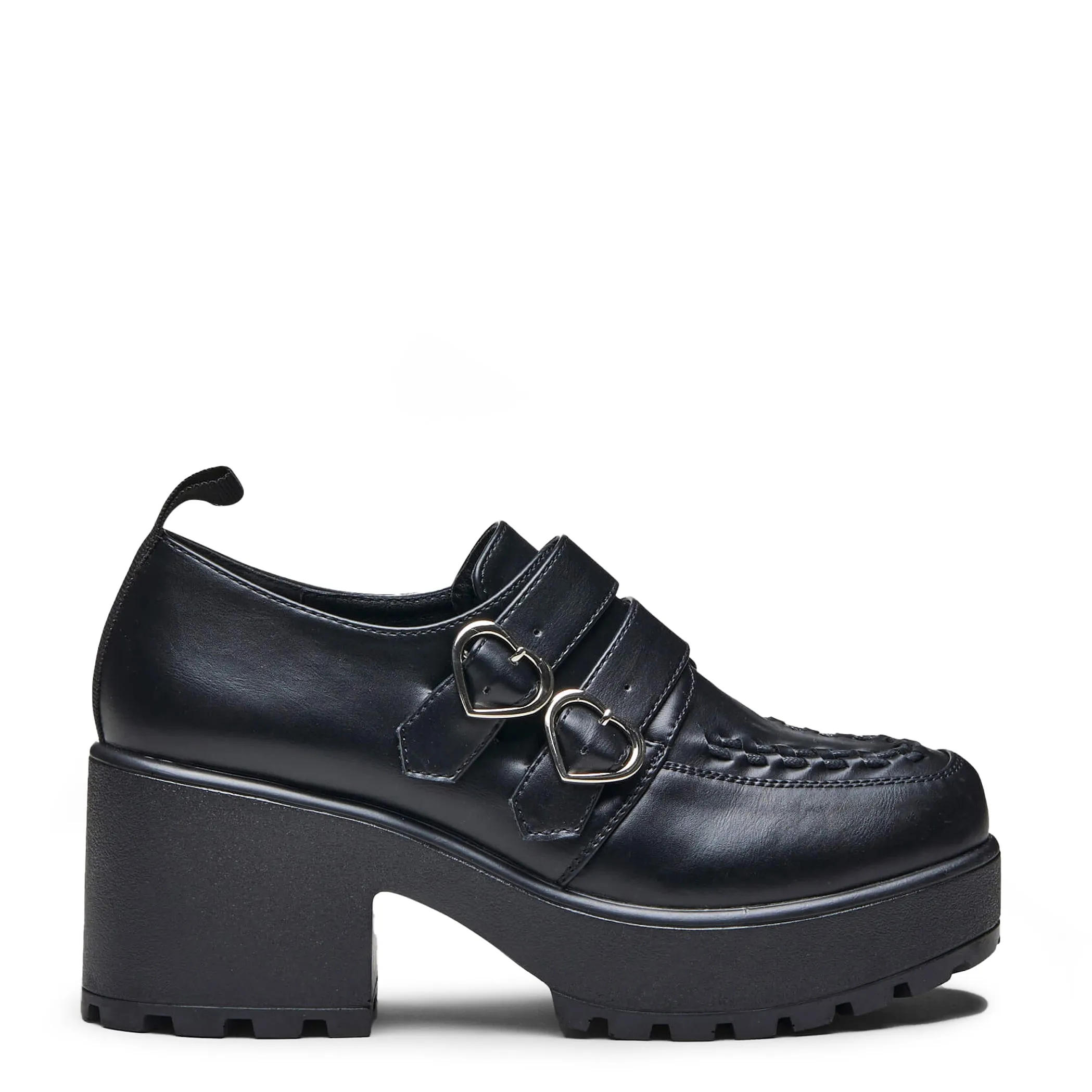 IAGO Metal Heart Oxford Platform Shoes