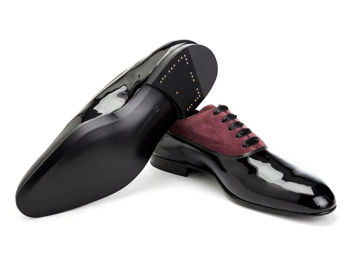 Ifford Black Patent & Claret Suede