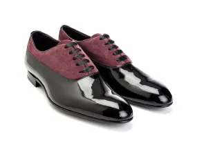 Ifford Black Patent & Claret Suede