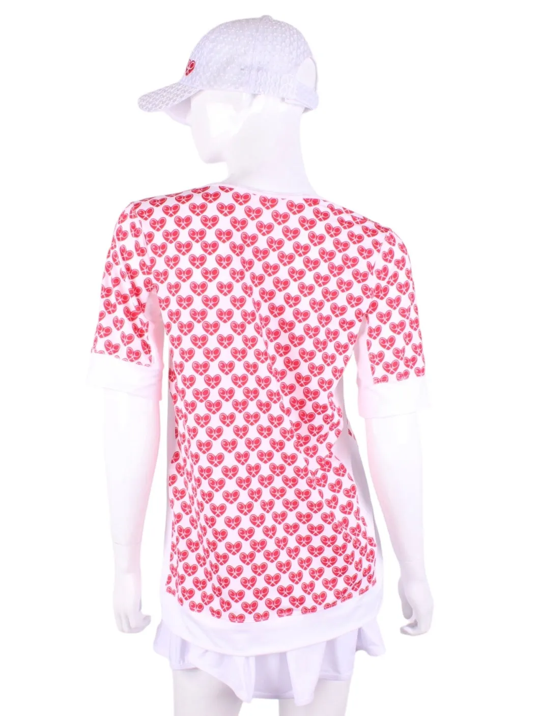 Limited Mini Hearts on White Baggy Vee Tee