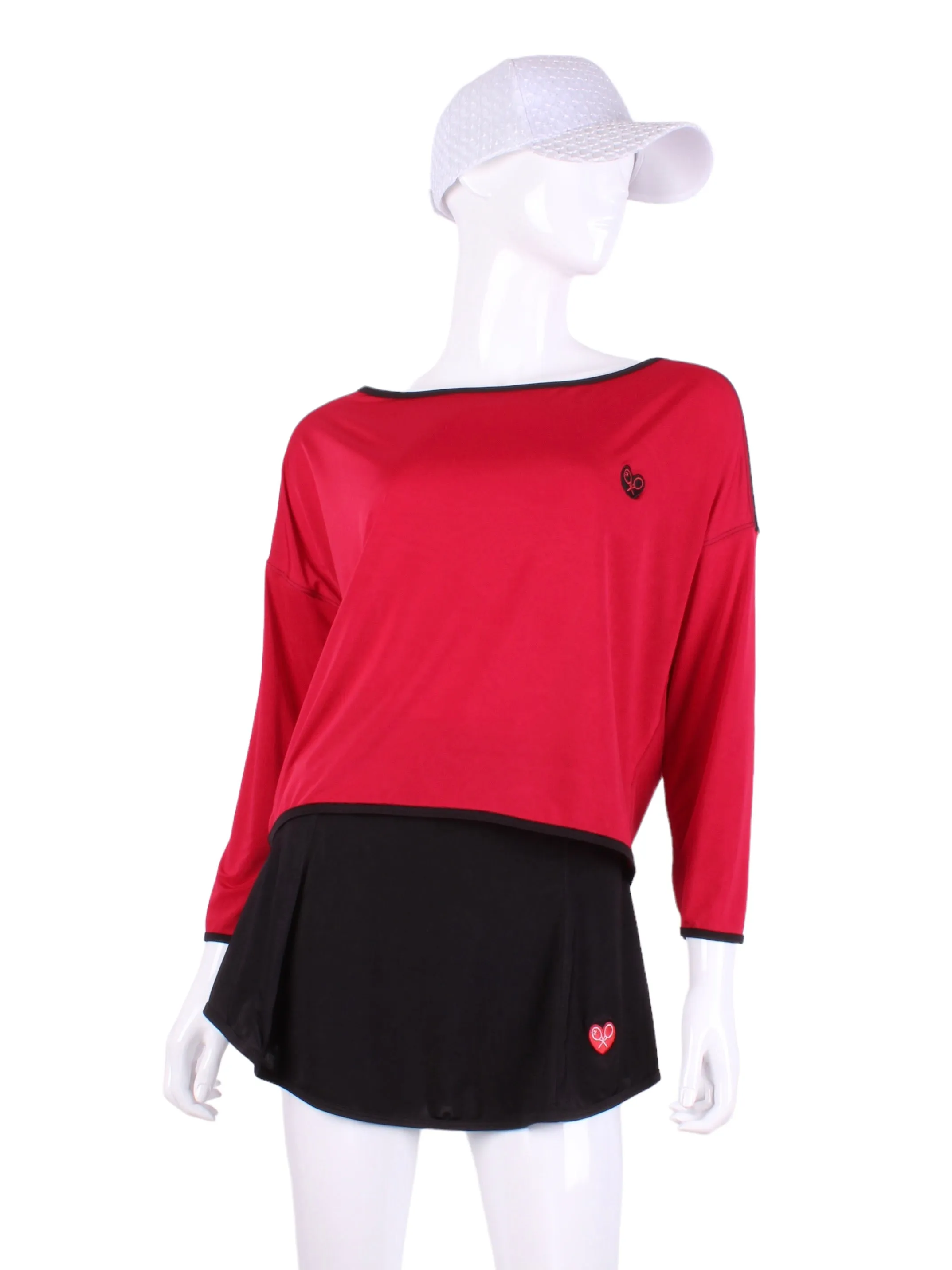 Long Sleeve Baggy Top Red