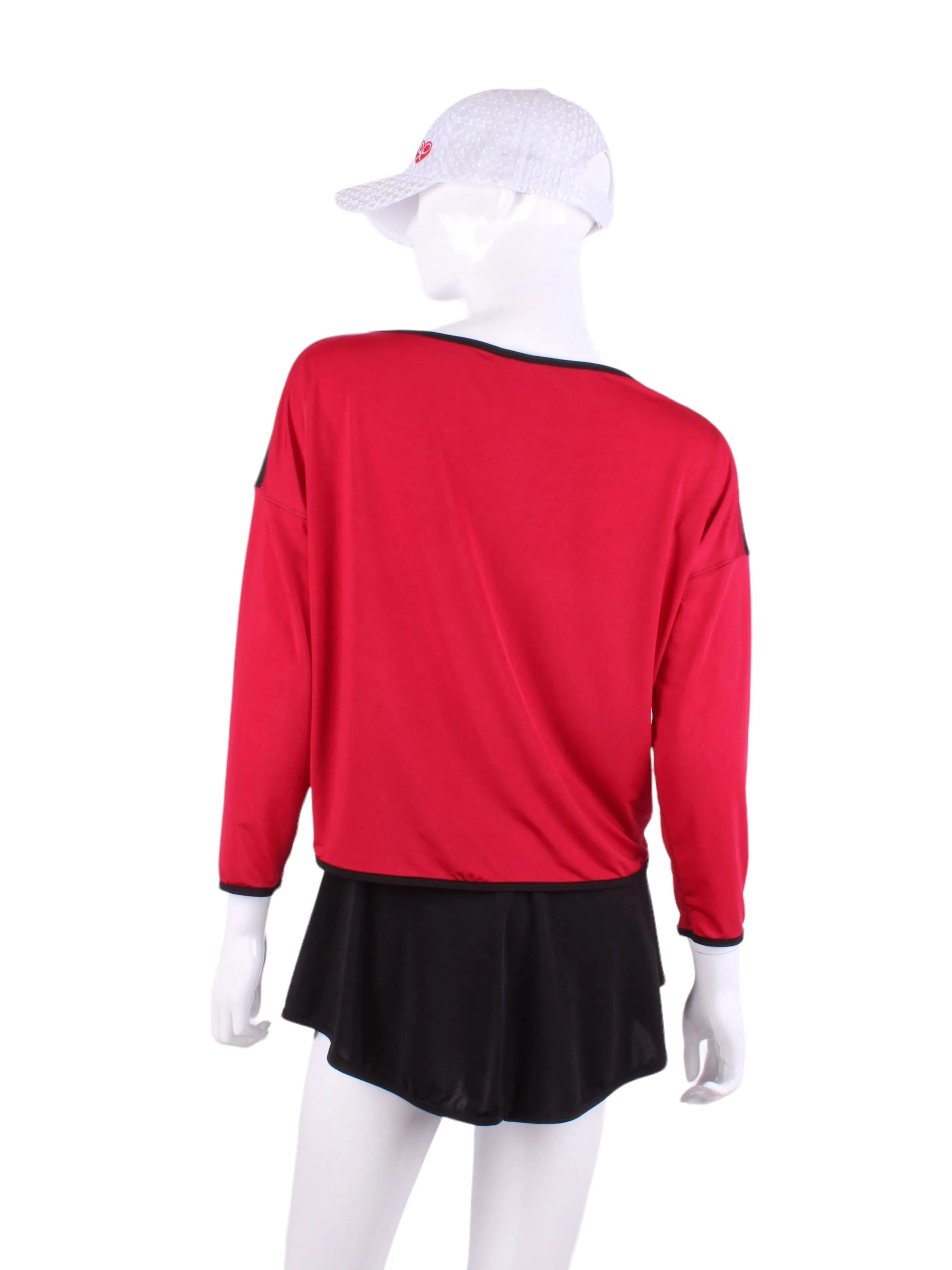 Long Sleeve Baggy Top Red