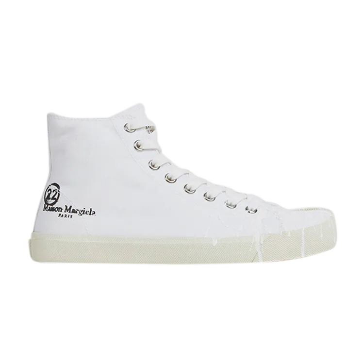 Maison Margiela Vandal Tabi Canvas High 'White Spill' sneakers, white