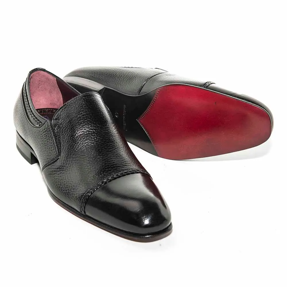 Mario Manzoni Black Genuine Deer Skin Double Gore Slip-On