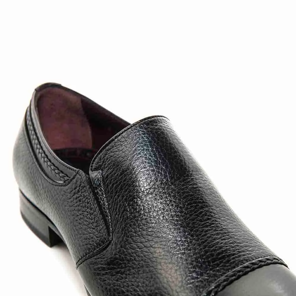 Mario Manzoni Black Genuine Deer Skin Double Gore Slip-On