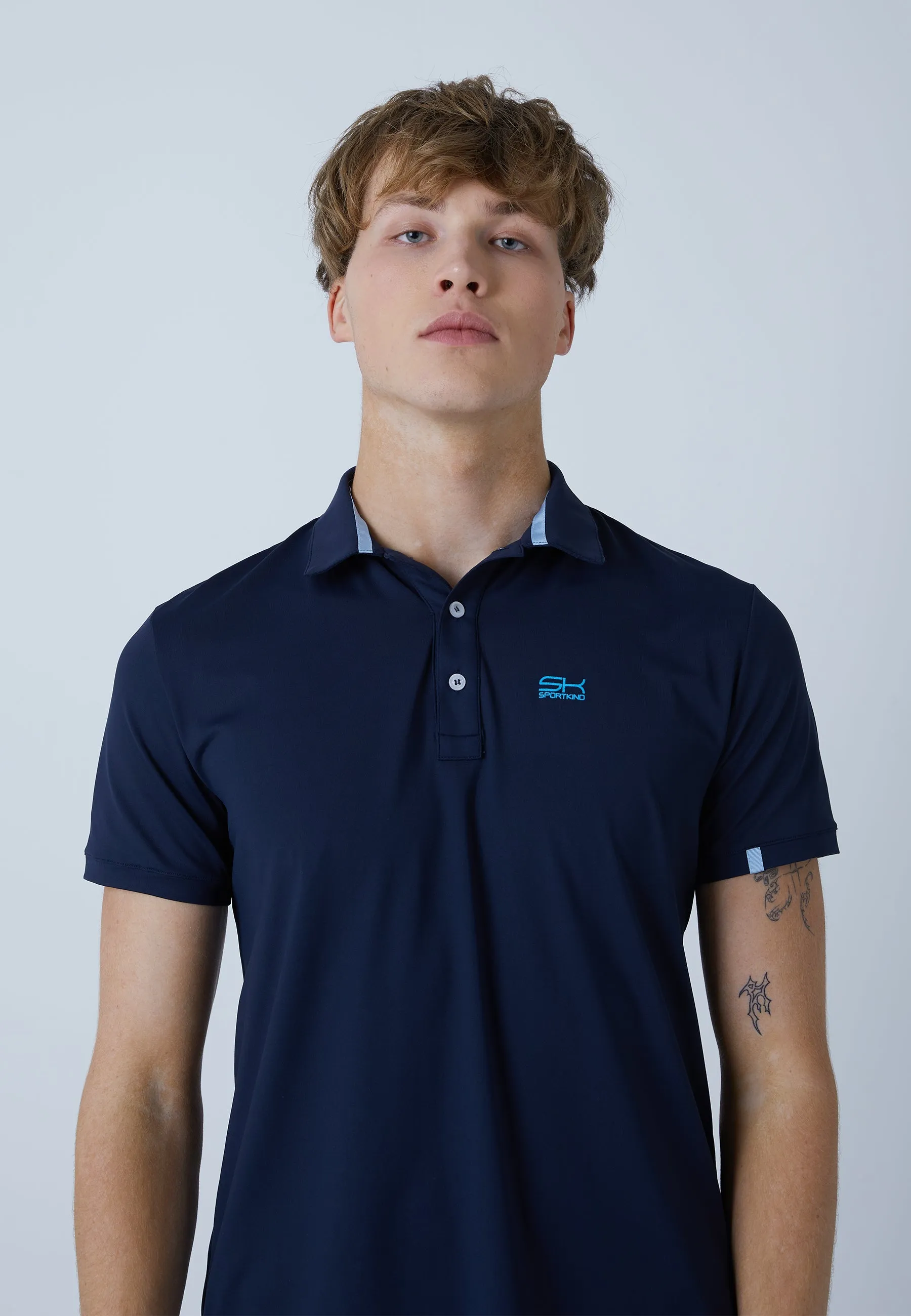 Men Tennis Polo Shirt, navy blue