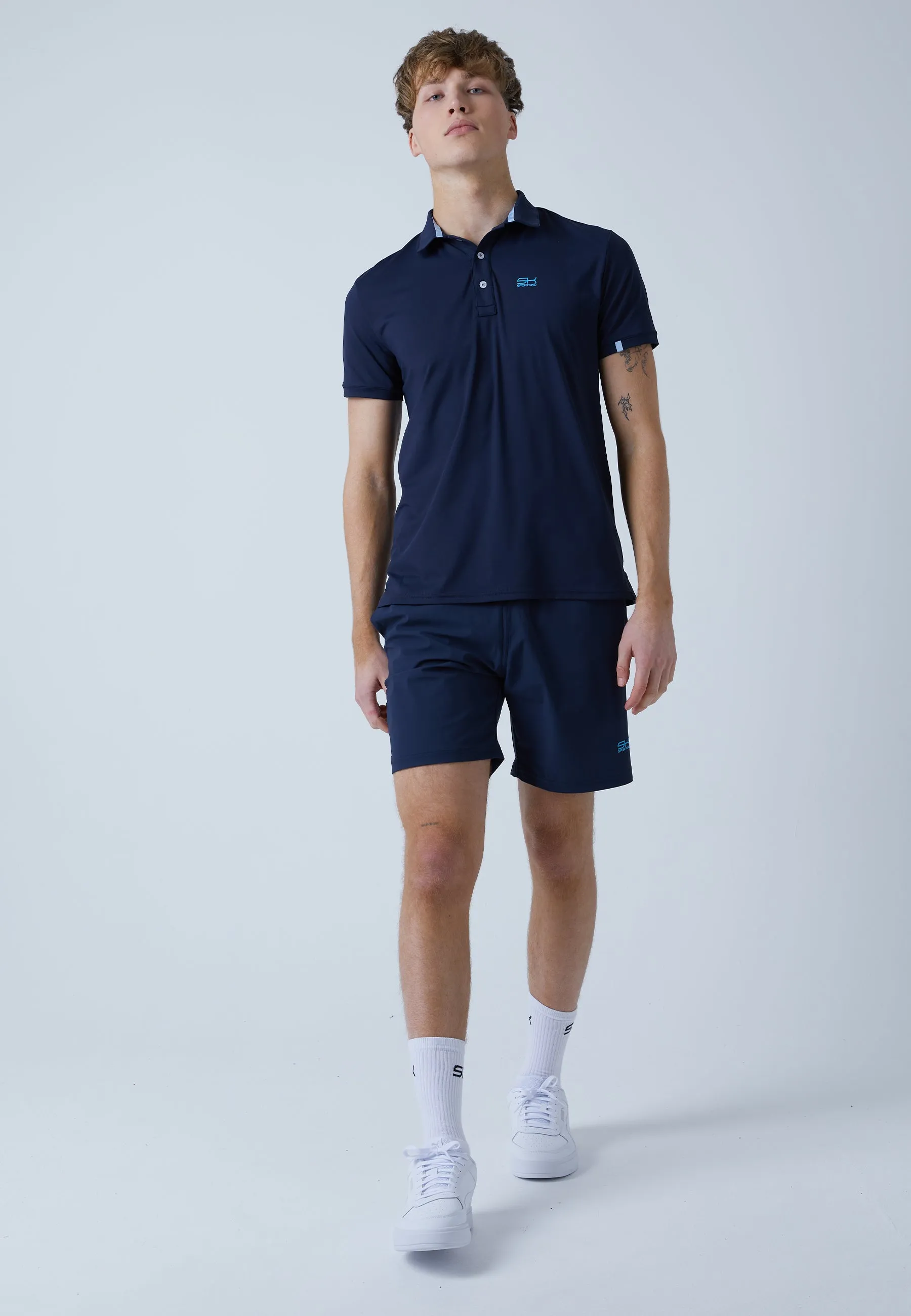 Men Tennis Polo Shirt, navy blue