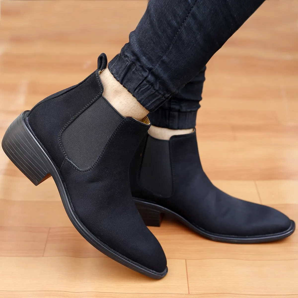 Men's Height Increasing Suede British Formal and Casual Wear Chelsea Boots