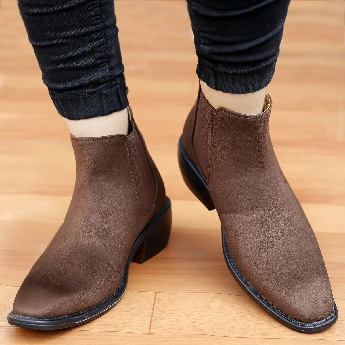 Men's Height Increasing Suede British Formal and Casual Wear Chelsea Boots